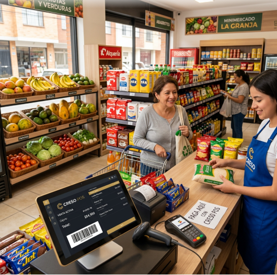Panel de control del software Creso POS para gestión de negocios en Colombia